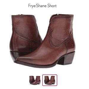Frye Shane Short Western Boot Whiskey Leather